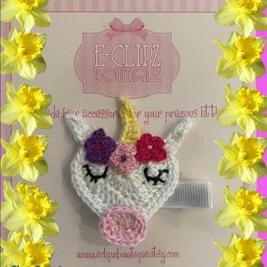 NEW HANDMADE CROCHET UNICORN 🦄🦄🦄 HAIR CLIP